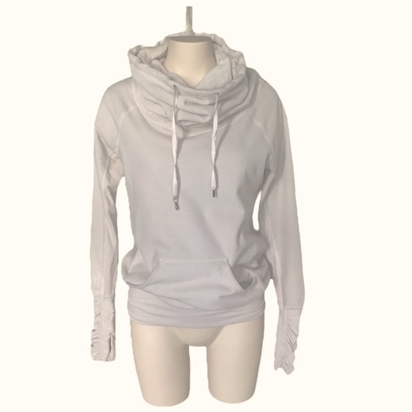 Lululemon Don’t Hurry Be Happy Pullover Polar Cream Fleece Sweater Size 4 - Picture 7 of 10